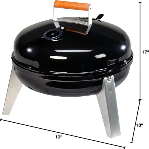 Vista 9 de Americana Lock 'N Go - Parrilla de carbón, color negro, 176 pies cuadrados