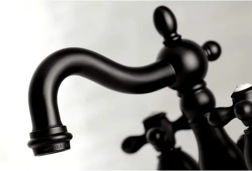Vista 2 de Kingston KB1600AX - Grifo de baño central de 4 pulgadas, negro mate Mate negro