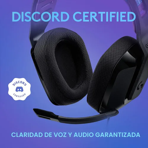 Vista 9 de Logitech G335 - Auriculares para juegos con cable, con micrófono abatible para silenciar, conector de audio de 3.5 mm, almohadillas de espuma