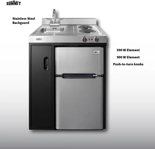 Vista 7 de Summit C30ELBK - Cocina todo en uno de 30 pulgadas, negro/acero inoxidable