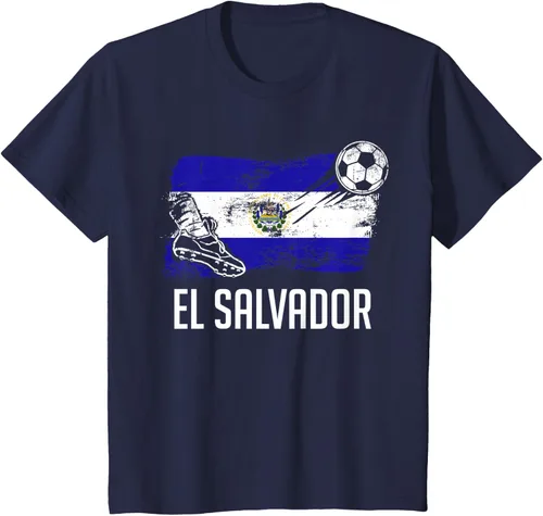 Vista 48 de Camiseta salvadoreña con bandera de fútbol salvadoreño