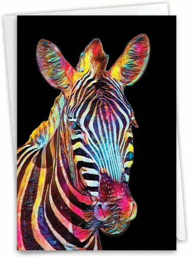 Vista 16 de NobleWorks - 1 divertida tarjeta de cumpleaños de animales con sobre - Bonita tarjeta para cumpleaños - Aquí está mirando el zoológico C6639FBDG-US