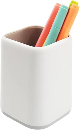 Vista 6 de ZUFECY Soporte para bolígrafos de escritorio, organizador de escritorio, estuche de almacenamiento de papelería con diseño escandinavo para la Azul