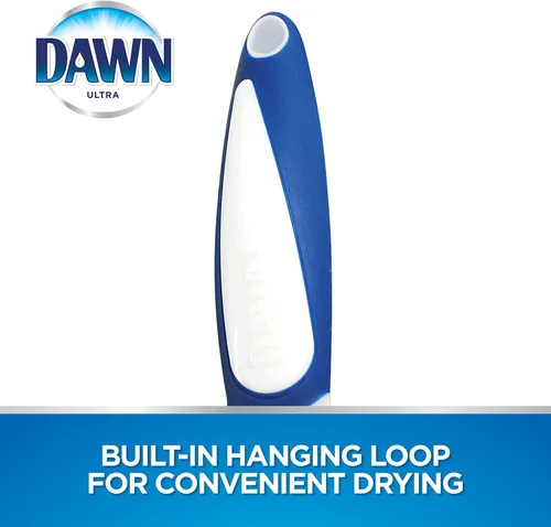 Vista 5 de Dawn Cepillo para platos con cerdas de nailon suave y raspador, azul/blanco