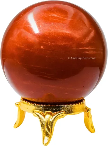 Vista 56 de Amazing Gemstone Bola de cristal de Amazonita con soporte, bolas de meditación de esfera de cristal de 2 pulgadas para brujería y bolas decorativas