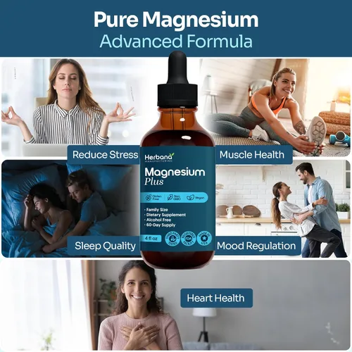 Vista 2 de Magnesium Complex Plus Gotas líquidas de 4 onzas líquidas – Citrato de magnesio avanzado, glicinato, L-treonato con vitaminas B6, D, C suplemento