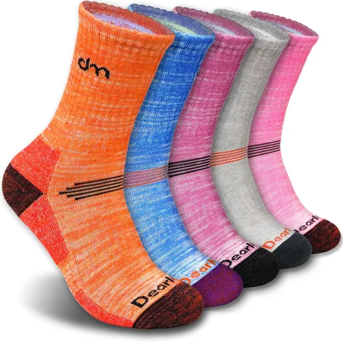 Vista 9 de DEARMY Calcetines deportivos de senderismo para mujereshombres, los mejores regaloscalcetines deportivos acolchados que absorben la humedad (5 pares)