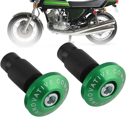 Vista 2 de Tapón para manillar, 0.866 in, 7/8 pulgadas, goma para manillar de motocicleta, tapas deslizantes para carreras ATV Offroad (negro)