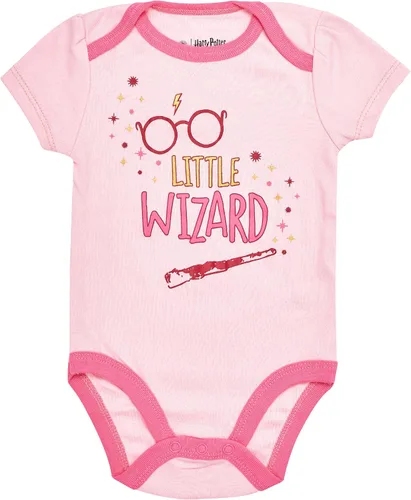 Vista 3 de Harry Potter Paquete de 5 mamelucos para bebé, regalos para bebés, paquete múltiple