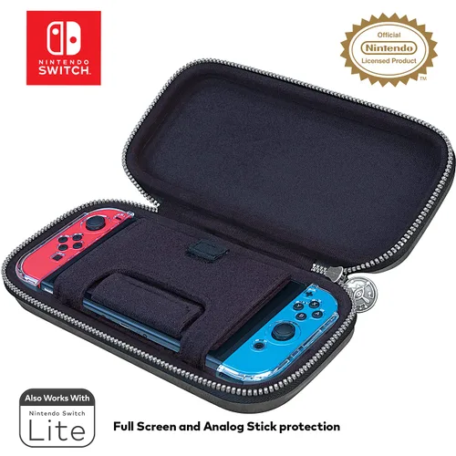 Vista 4 de Game Traveler Zelda Nintendo Switch Case - Switch OLED Case for Switch OLED Switch Switch Lite Adjustable Viewing Stand Bonus Game Cases Deluxe