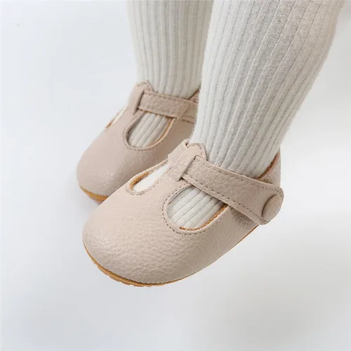 Vista 2 de Zapatos planos Mary Jane para bebés y niñas con Bownot, suela suave, suela suave, piel sintética, recién nacidos, primeros pasos, para fiesta