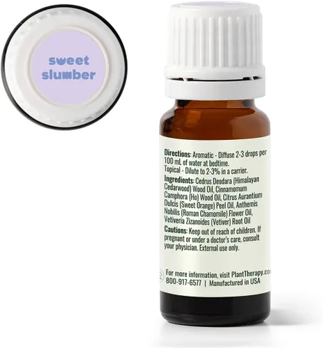 Vista 7 de Plant Therapy KidSafe Sweet Slumber - Mezcla de aceites esenciales de 0.3 fl oz (1/3 oz) 100% puro, sin diluir, aromaterapia relajante para un mejor