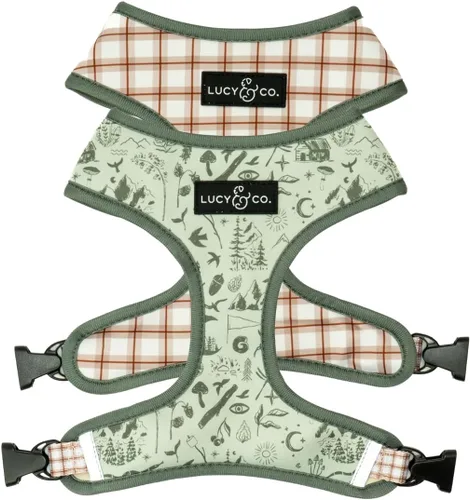 Vista 28 de Lucy & Co. Lindo arnés reversible para perros con cuello halter para caminar, el mejor diseño de arneses para mascotas XS a XL, chaleco acolchado