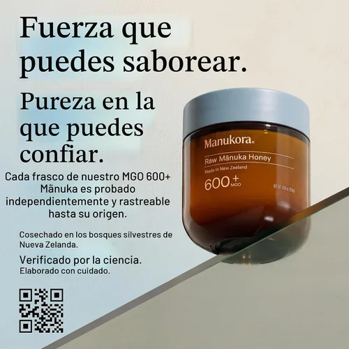 Vista 4 de Manukora Miel de Manuka cruda MGO 600+ Nueva Zelanda sin OMG Apoyo
