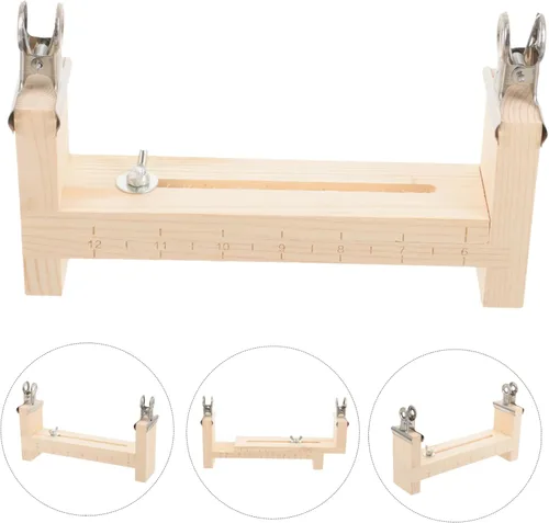 Vista 3 de FUNOMOCYA 1 juego de manualidades de tejer herramienta de fabricación de cuerda de tejer de madera para tejer pulsera pulsera herramienta tejida kit