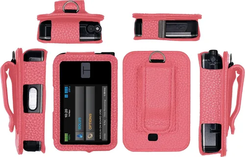 Vista 10 de Funda de cuero con protector de pantalla para bomba de insulina tándem tándem t:Slim X2 (marrón-A)