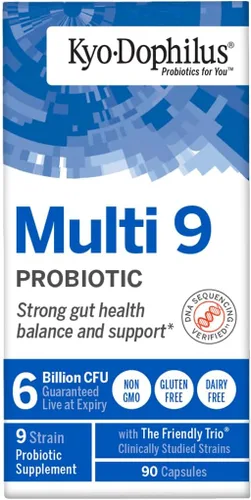 Vista 3 de Kyolic Kyo-Dophilus Multi 9 Probiotic - Mezcla probiótica de múltiples cepas para la función digestiva, flora intestinal saludable y apoyo