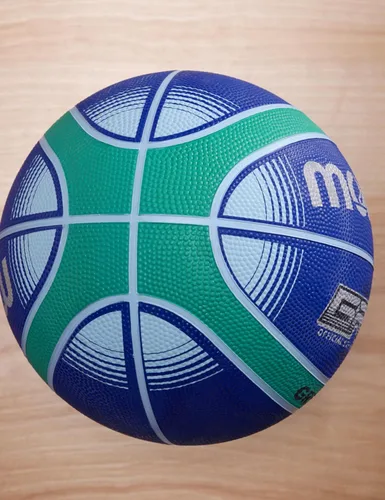 Vista 5 de Molten Balón de baloncesto de goma premium, azul/verde, tamaño junior 5
