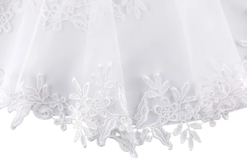 Vista 6 de Ayliss Chales de boda de encaje para mujer para novia bordados bolero capa de hombro para noche graduación vestido de fiesta