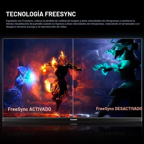 Vista 3 de Gawfolk - Monitor para juegos de 24.5 pulgadas, PC 200Hz, pantalla FHD 1080p, altavoces incorporados, 1ms sin bisel, FreeSync, 99% sRGB, ángulo