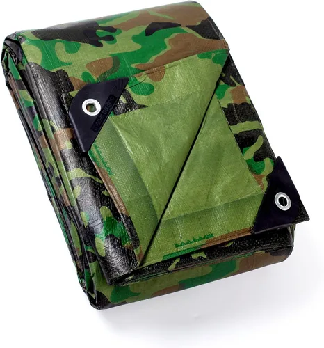 Vista 8 de GUARD SHIELD Lona de camuflaje resistente impermeable de 6 x 6 pies, lona de camuflaje cubierta de polietileno de 10 mil