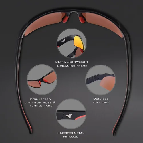 Vista 3 de KastKing Cuivre - Gafas de sol deportivas polarizadas para hombres y mujeres ideales para conducir pescar ciclismo y correr protección UV