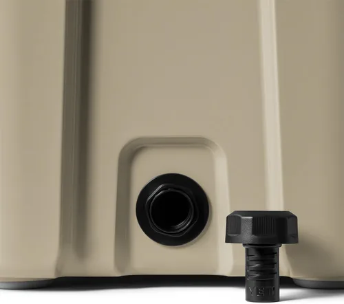 Vista 7 de YETI Roadie 24 2.0 - Enfriador duro con correa de hombro DoubleDuty y tapón de drenaje Canela
