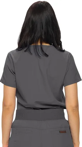 Vista 3 de Monarch Uniforms Camiseta médica para mujer con un bolsillo para mujer