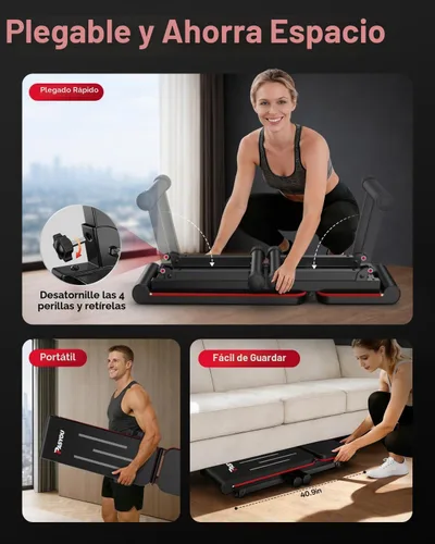 Vista 2 de PASYOU Adjustable Weight Bench, 660LB Capacity Foldable Workout Bench, Incline Flat Bench Press for Home Gym, Dual-Frame Strength Training Bench, No