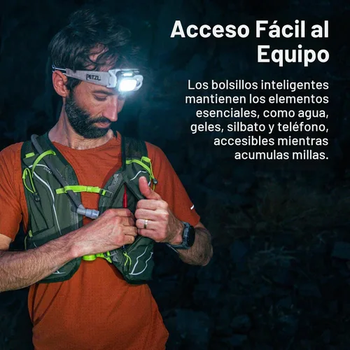 Vista 5 de Osprey Duro 15L - Chaleco de hidratación para hombre con depósito hidráulico Gris fantasma/naranja caramelo
