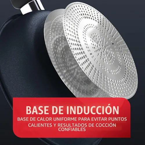 Vista 3 de T-fal Platinum - Cazuela antiadherente de 3 cuartos de galón apta para inducción, horno, parrilla y lavaplatos, color gris