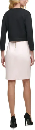 Vista 2 de Tommy Hilfiger Suéter de hombros adornado para mujer, color negro, talla L