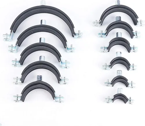 Vista 6 de 10 piezas de soporte de tubo de anillo dividido, resistente, ajustable, abrazadera de montaje en pared, soporte de tubería de montaje en techo