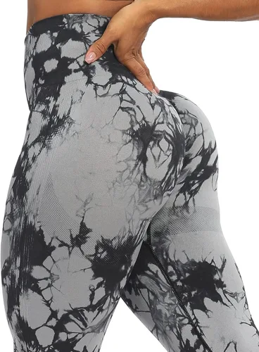 Vista 7 de SEASUM, Leggings de cintura alta con contorno de sonrisa, sin costuras, para entrenamiento, gimnasio, Yoga. Pantalones deportivos