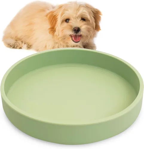 Vista 21 de Tazón de silicona poco profundo para perros, tazones de comida para gatos de 7 pulgadas, platos planos para cachorros, lindos platos para fatiga