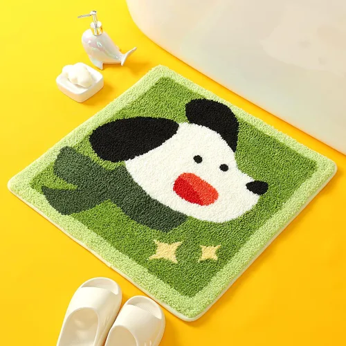 Vista 7 de Molesun Lindo tapete de baño de oso, tapete de baño antideslizante y suave, divertido tapete de microfibra de felpa absorbente de agua