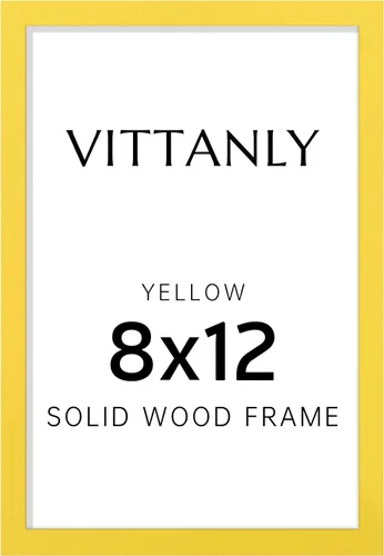 Vista 116 de Vittanly - Marco de fotos de 4 x 6 pulgadas de madera maciza con plexiglás, incluye paspartú de 3,5 x 5, para colgar en la pared o poner sobre una