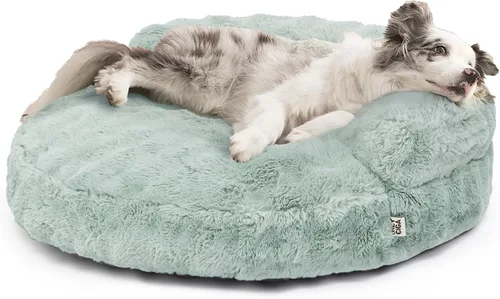 Vista 29 de EHEYCIGA Sofá cama suave para gatos de interior, cama extra pequeña esponjosa para perros con funda extraíble lavable, sofá para mascotas, Camello