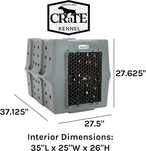 Vista 8 de Dakota 283 Crate - Cajón canino resistente y duradero, perrera económica (oliva, grande)