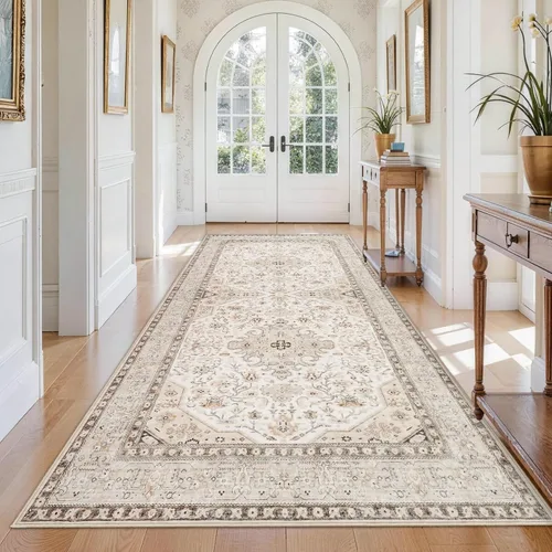 Vista 13 de Alfombra lavable de cocina de 2 x 6: antideslizante oriental interior alfombra pasillo Soft Easy Clean Thin Floor Throw Carpet for Bedroom