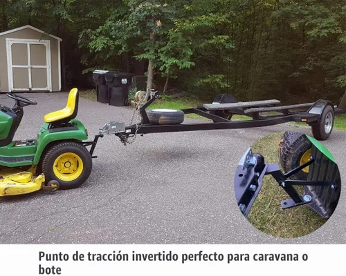 Vista 7 de Eapele Enganche de Remolque para Cortacésped, Enganche de Remolque para Tractor de Jardín, Construcción de Hierro Sólido, Compatible con Cortacésped