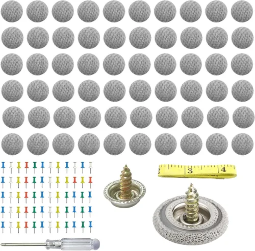 Vista 9 de Dickno 60 piezas de kit de reparación para techo de coche, remaches de presión para techo de coche con herramienta de instalación, hebilla
