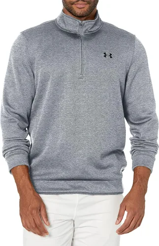 Vista 11 de Under Armour Suéter Storm SweaterFleece para hombre con cuarto de cremallera (001) negro/blanco/negro