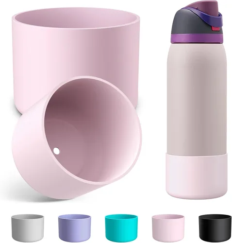 Vista 30 de 2 botas de silicona para botella de agua Owala de 24 onzas, 32 onzas, 40 onzas, funda protectora antideslizante para botellas de agua de acero