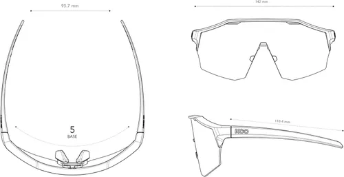 Vista 9 de KOO Gafas de sol Alibi Gafas de rendimiento para carretera, MTB, ciclismo de carretera y deportes de ciclocross
