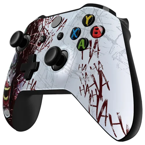 Vista 5 de eXtremeRate Clown Hahaha - Carcasa frontal estampada para Xbox One SX, kit de repuesto de cubierta frontal suave al tacto para Xbox One SX