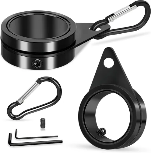 Vista 10 de Anillos giratorios de asta de bandera de 1 pulgada, clips giratorios de aleación de aluminio anti-envoltura de 360°, anillos giratorios de montaje