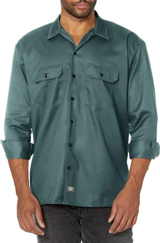 Vista 13 de Dickies Camisa de trabajo de manga larga para hombre Air Force Blue V1