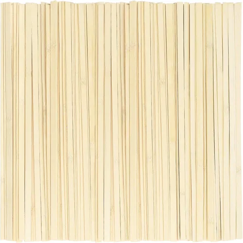 Vista 6 de DYWISHKEY 30 palos de bambú natural, palos de madera para manualidades, 15.75 pulgadas de largo x 3/8 pulgadas de ancho