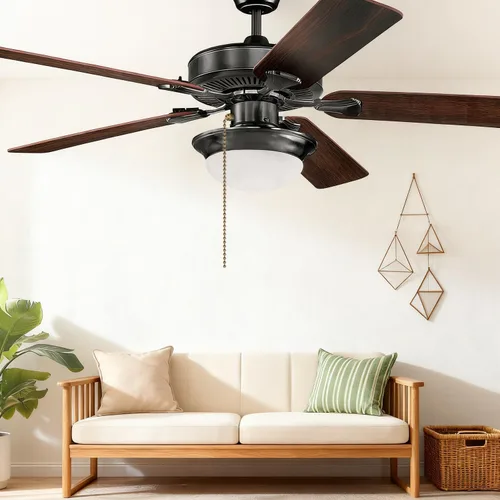 Vista 5 de Paquete de 2 interruptores de luz para ventilador de techo, Zing Ear ZE-109, bronce fácil de instalar, cables de extracción de encendido y apagado